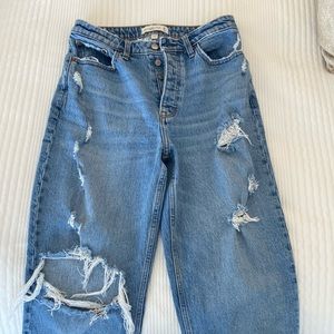 Abercrombie & Fitch Curve Love High Rise Boyfriend Jean